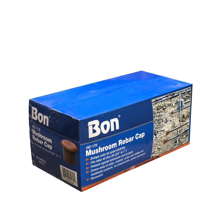 BON Bon 82-179 Mushroom Rebar Cap for 3/8 To 1 Rebar 200 /Box