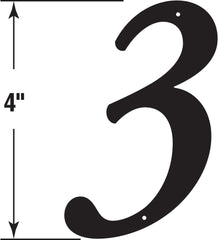 PRIME-LINE Prime-Line MP4113 house number 3 4 in (pack of 2)