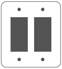MULBERRY METAL PRODUCTS Mulberry Metal Products 76402 Receptacle Wall Plate 2-Gang Princess