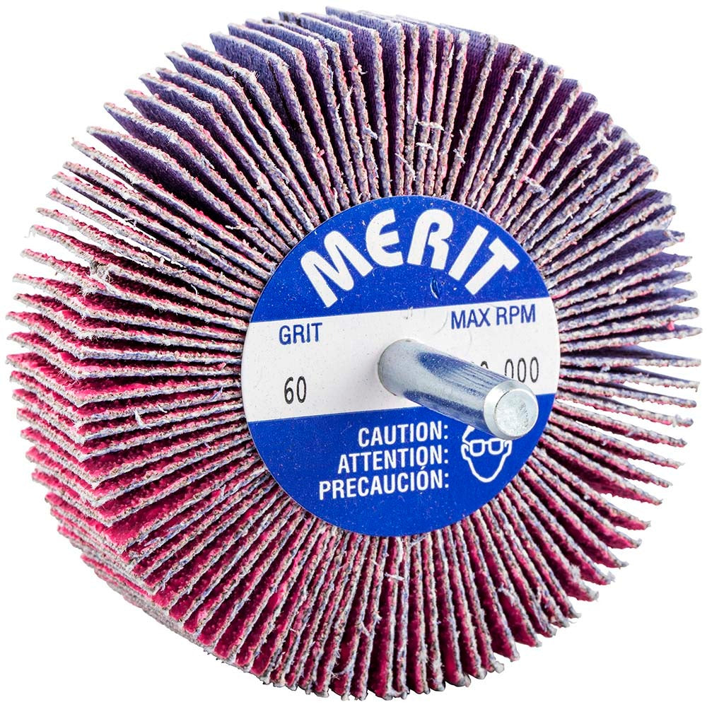MERIT Merit Abrasives 69957339714 Mounted Flap Wheel 60 Grit
