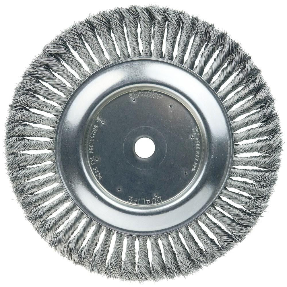 WEILER Weiler 08178 Knotted Wire Wheel Brush 10 Inch 4500 Rpm