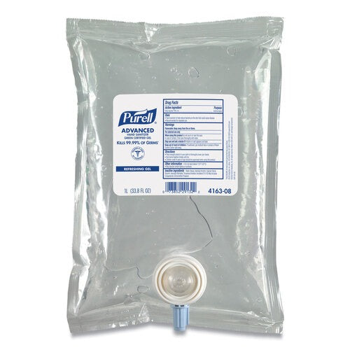 GOJO Gojo GOJ416308CT Purell Advanced Hand Sanitizer Green Certified Gel Refill 1000 mL (8/Carton)