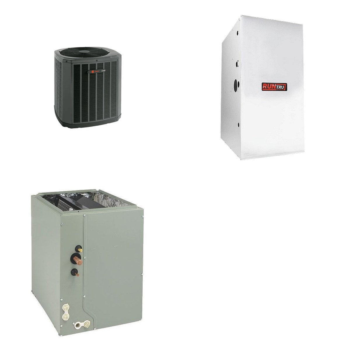 TRANE TRANE 42000 BTU R-454B 15 SEER2 Central Split System (Heat Pump + Furnace + Coil)