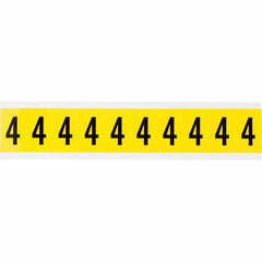 BRADY Brady 3430-4 Number Label (1-1/2 in H x 7/8 in W) Card of 10