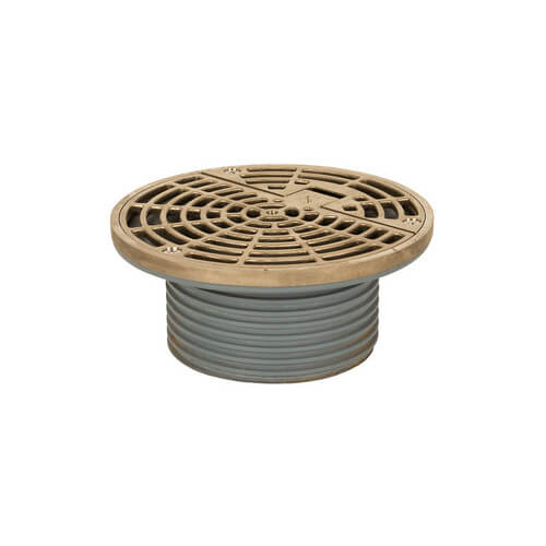 SIOUX CHIEF Sioux Chief 832-4DHNR FinishLine 4 In. No Hub Ductile Iron Nickel Bronze Floor Drain