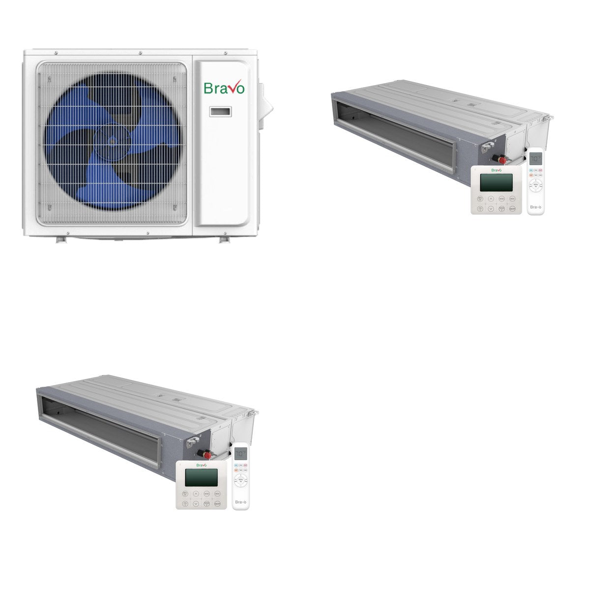 BRAVO ROMA BRAVO ROMA 18000 BTU R-410A 22 SEER2 2-Zone Concealed Duct Mini Split