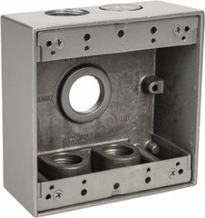 THOMAS & BETTS Thomas Betts 2IH5-2 Aluminum Square Outlet Box 2 Gang