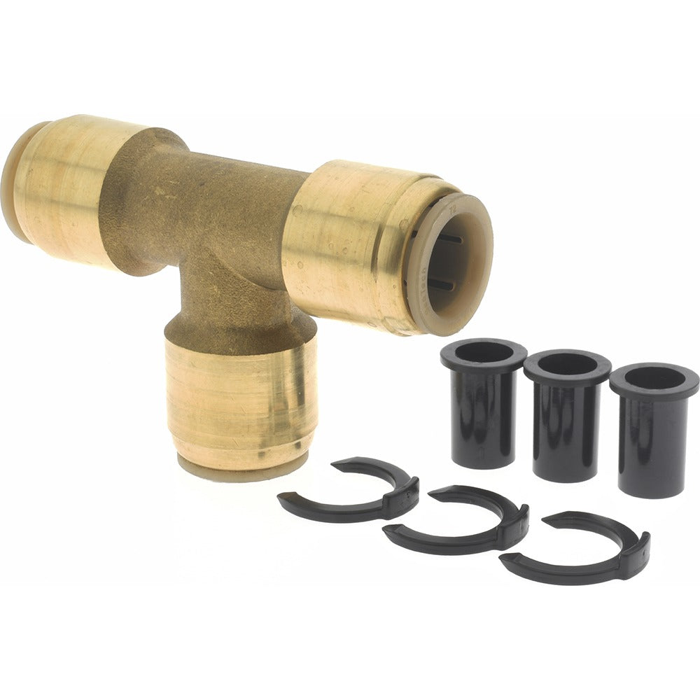 WATTS Watts 0652027 Push-to-connect Tee Fitting 1/2 in Lead-free Brass