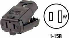LEVITON Leviton Mfg Co 017-00102-0EP 15A Cord Connector Nema 1-15R