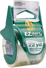 DUCK Duck DUC07307 Ez Start Carton Sealing Tape/Dispenser 1.88-Inch x 22.2 Yds (1.5-Inch Core)