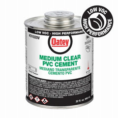 OATEY Oatey Company 31020 Clear Medium Body Pvc Cement 32 Oz
