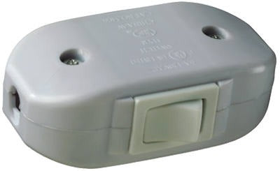 LEGRAND Pass Seymour 5406WCC10 Feed-thru Cord Switch 6A 120V White 10pk