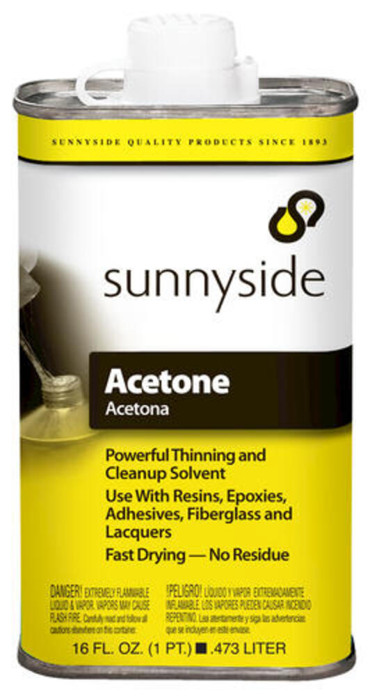 SUNNYSIDE Sunnyside 84016 Fast Evaporating Acetone (1 Pint)
