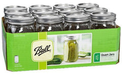 BALL Ball 67000 Wide Mouth Quart Mason Jar 12 Pack