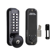 LOCKEY Lockey 2500JBMGKA Keyless Hook Bolt Lock Jet Black Marine Grade