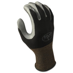 Showa 370BS-06 General Purpose Nitrile Coated Gloves Small Black/Gray