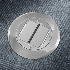 Hubbell Wiring Device-Kellems S1CFCAL Cast Aluminum Concrete Floor Fire Rated Poke-Through Universal Carpet Flange and Cover