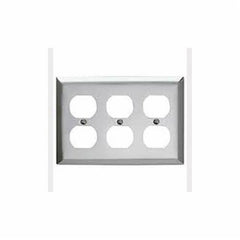 MULBERRY METAL PRODUCTS Mulberry Metal Products 97103 Standard receptacle wallplate (3-gang, 4-1/2 in H x 6-3/8 in W)