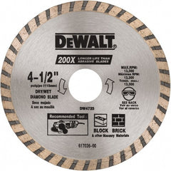 DEWALT Dewalt Accessories DW4725 Diamond Masonry Blade 4.5 in 5 Pack
