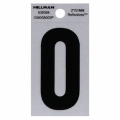 HILLMAN Hillman Fasteners 839398 Reflective Vinyl Number 0 2in Black