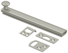 DELTANA Deltana 6SBCS15 Surface Bolt 6 in Heavy Duty Satin Nickel