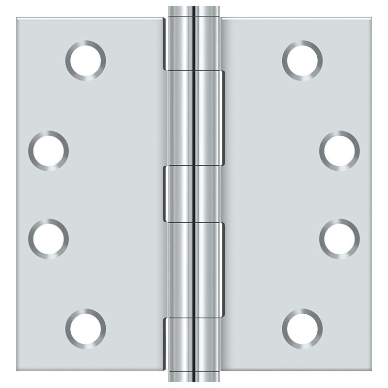 DELTANA Deltana S44HD26 Square Hinge Heavy Duty 4x4 Bright Chrome