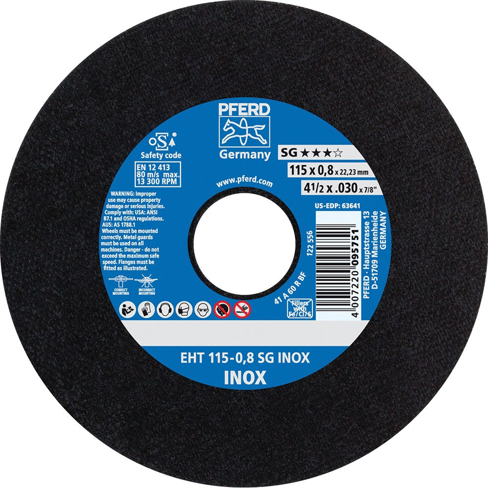 PFERD Pferd 61340396 Type 1 Cut-off Wheel 4.5 in 46 Grit