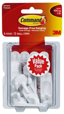 3M 3M Company 17002-6ES Small Hook Value Pack