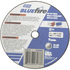 NORTON Norton 66252843173 Type 1 Cutoff Wheel 4in Zirconia 46 Grit