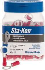 THOMAS & BETTS Thomas Betts 18RA-516 Ring Terminal 22-16 Awg 5/16 Stud 100pk