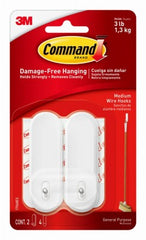 3M 3M Company 17068ES Medium Wire Hook with Strips 24 Pack