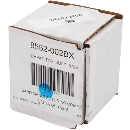 BARD Bard HVAC 8552-002BX 5MFD 370V Oval Run Capacitor