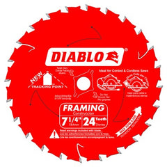 DIABLO Freud D0724X3 Framing Saw Blade 7.25 in 24T 3 Pack