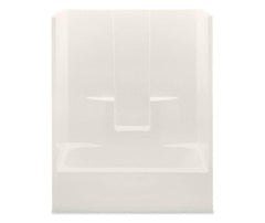AQUATIC Aquatic 2603sgl-bi Tub Shower Unit Left Drain Biscuit