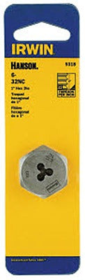 IRWIN Irwin 9318 6-32 Nc Hex Machine Screw Die 1 Inch Carbon Steel