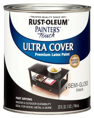 RUST-OLEUM Rust-oleum 1974-502 Semi-gloss Black Latex Paint 1 Qt