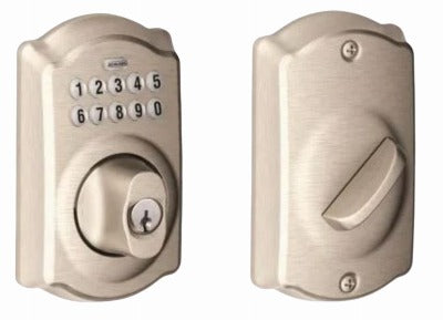 SCHLAGE Schlage Lock Co BE365VCAM619 Keypad Deadbolt Satin Nickel
