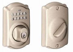 SCHLAGE Schlage Lock Co BE365VCAM619 Keypad Deadbolt Satin Nickel