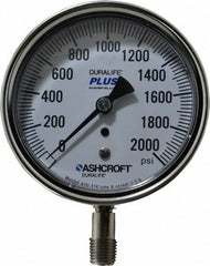 ASHCROFT Ashcroft 94241XLL Pressure Gauge 0-2000 Psi 3.5 in Lower Mount