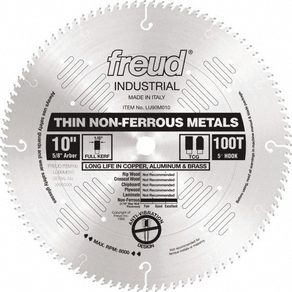 FREUD Freud LU90M010 Wet Dry Saw Blade 10 in 100T Carbide