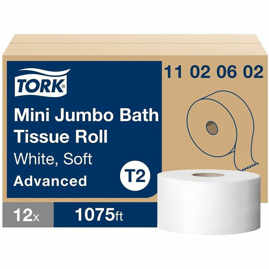 TORK Tork TRK11020602 Soft Mini Jumbo Toilet Paper Roll 12/Carton