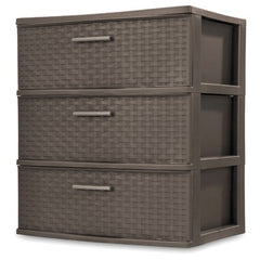 STERILITE Sterilite 25306P01 3-drawer Espresso Weave Storage Tower