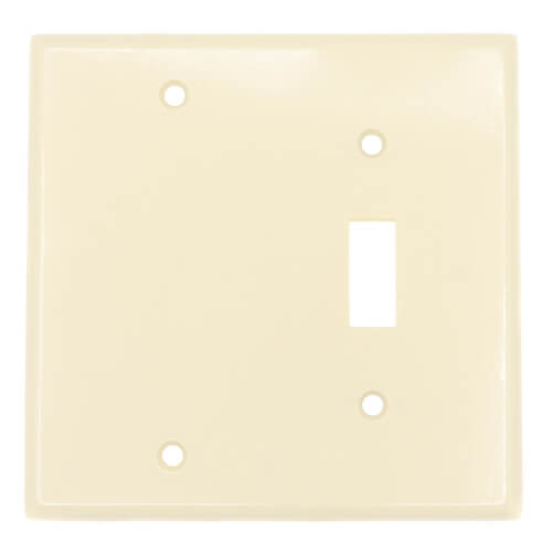 LEVITON Leviton 86006 Wallplate Combination 2 Thermoset Ivory