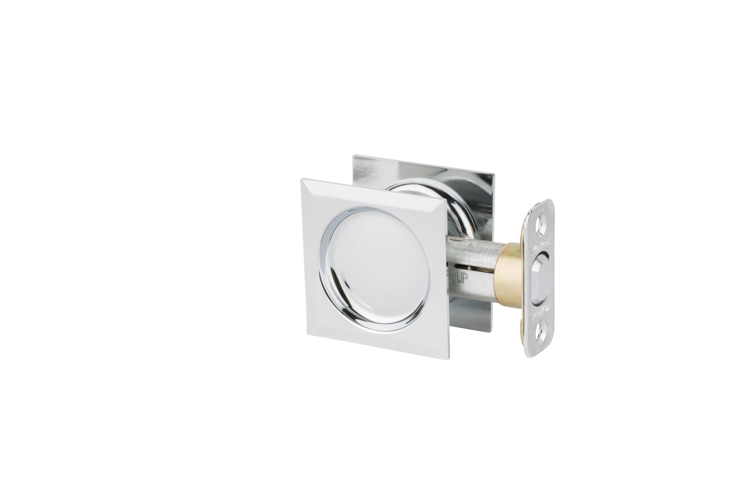 KWIKSET Kwikset 334SQT-26 Square Pocket Door Lock Bright Chrome
