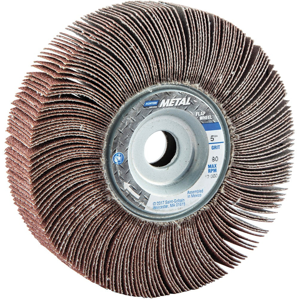 NORTON Norton 63642502678 Flap Wheel 80 Grit 5x1 Inch