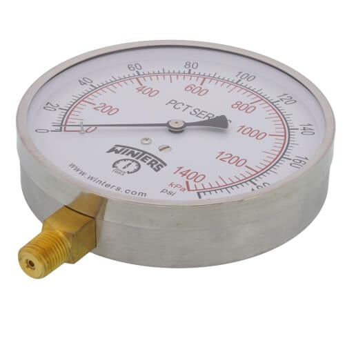 WINTERS INSTRUMENTS Winters Instruments PCT325 4.5 inches PCT Contractor Pressure Gauge (0-200 psi)