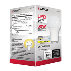 SATCO-NUVO Satco-Nuvo S29844 A19 LED 9.8W 220 Degree Beam Spread 1521846