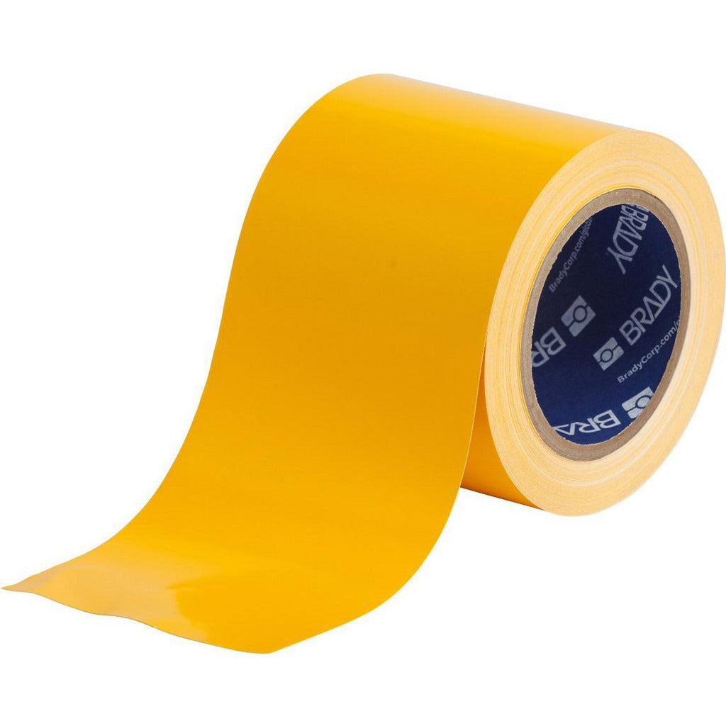 BRADY Brady 170650 Vinyl Floor Marking Tape 4 in Yellow Medium Duty