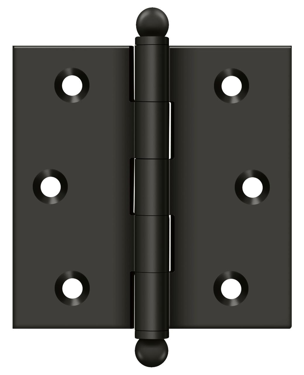 DELTANA Deltana CH2525U10B Hinge Ball Tips 2.5x2.5 Oil Rubbed Bronze