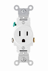 LEVITON Leviton S12-05015-KWS 15A 125V Grounding Outlet White 10pk